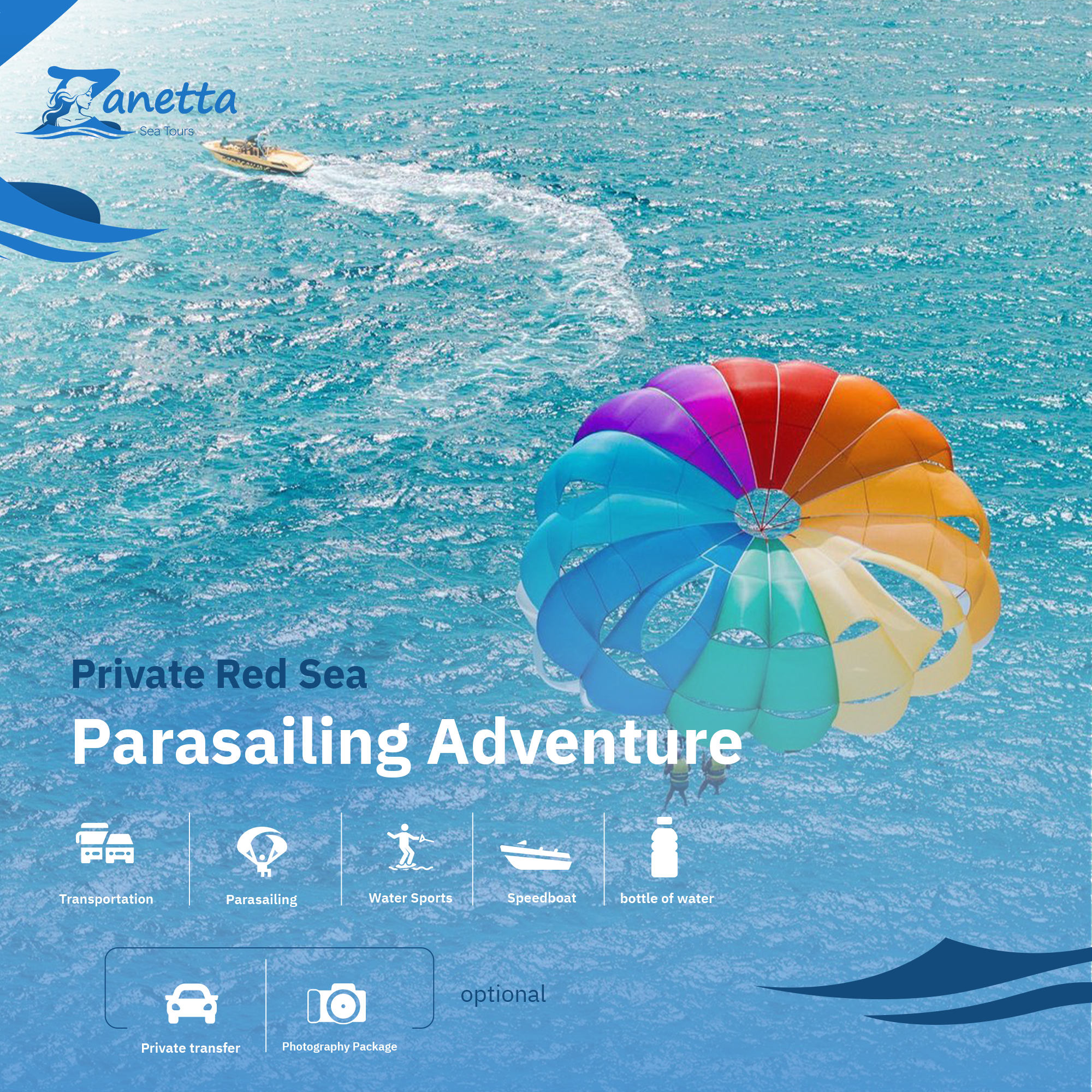 Private Red Sea Parasailing Adventure –solo or tandem